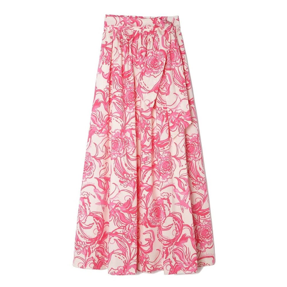 Lilly Pulitzer Pink Floral Maxi Skirt